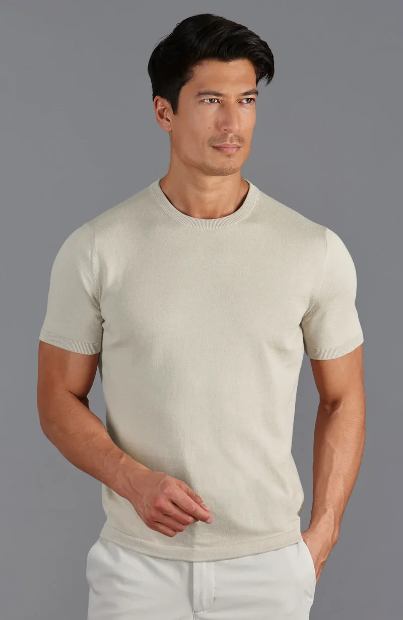 Herren-T-Shirt aus 100 % ultrafeiner Baumwolle