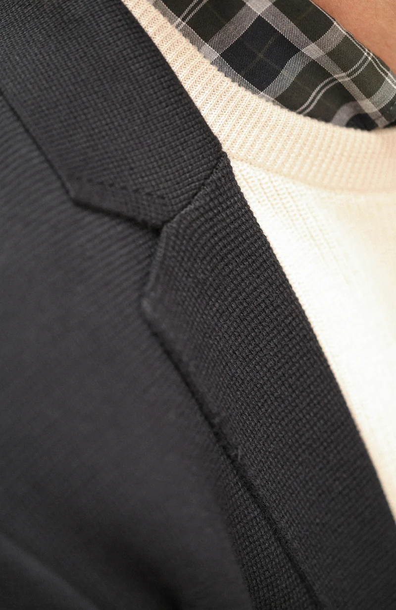 Mens Midweight Cotton Deconstructed Knitted Blazer