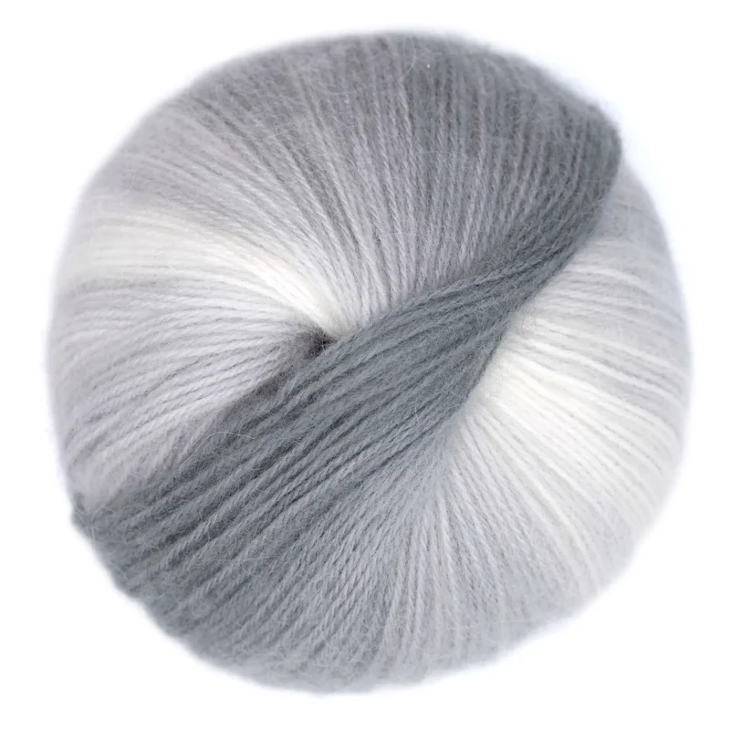 Strickset Tuch im Pfauenmuster