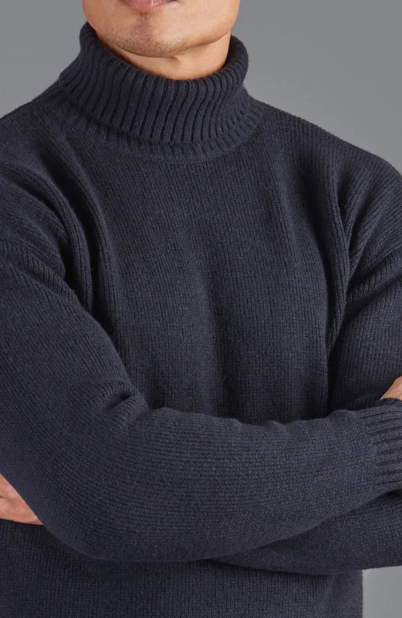 Herren-Rollkragenpullover „Submariner“ aus Merino-Kaschmir