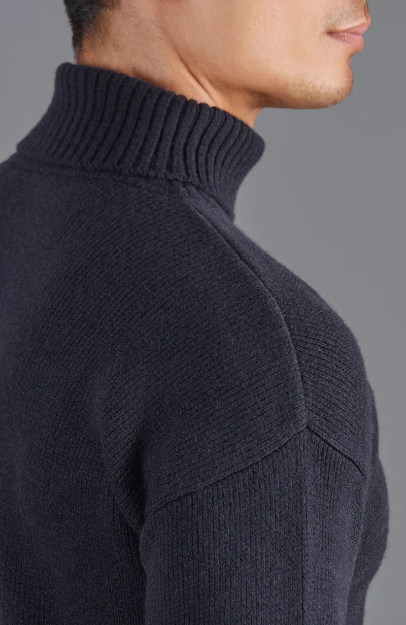 Herren-Rollkragenpullover „Submariner“ aus Merino-Kaschmir