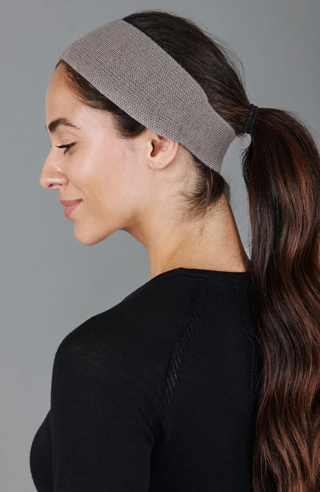 Geripptes Stirnband aus Merino Activewear