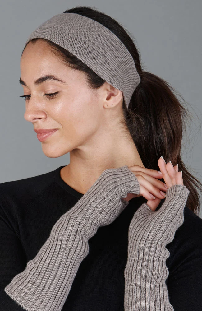 Geripptes Stirnband aus Merino Activewear
