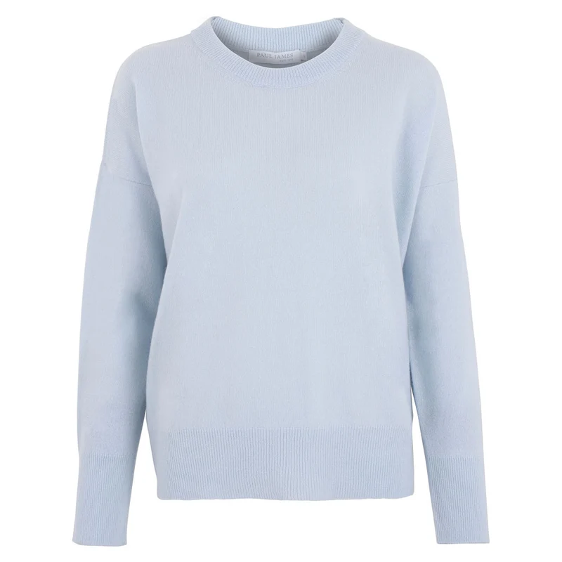 Damenpullover aus 100 % Kaschmir mit Rundhalsausschnitt