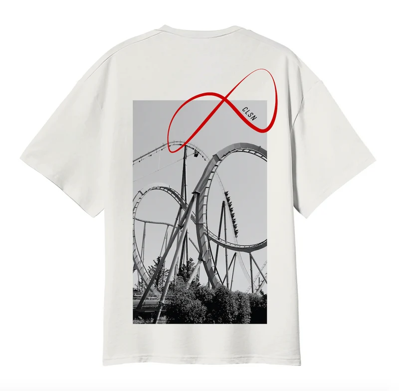 Achterbahn T-Shirt weiß, Unisex