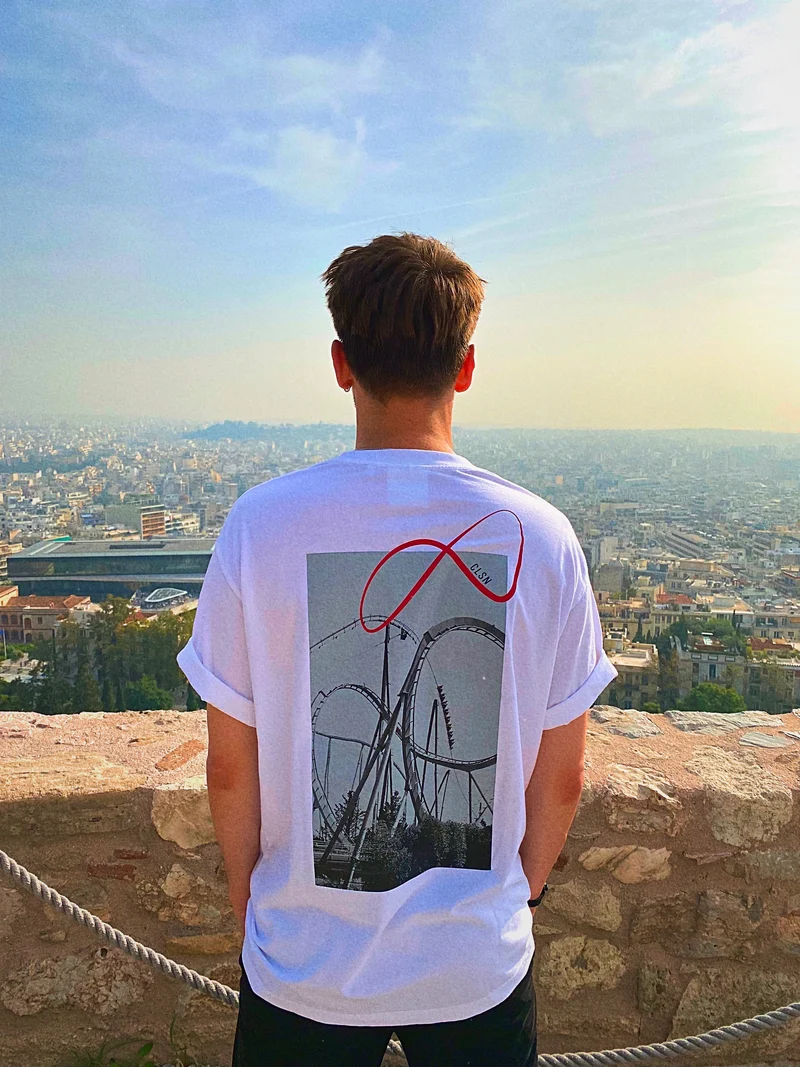 Achterbahn T-Shirt weiß, Unisex