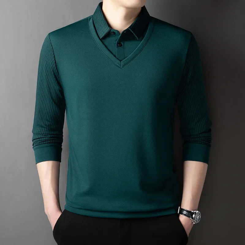 Herren Poloshirt POLO Shirt T-Shirt Langarm Zipper Hemd Fashion Polohemd Top NEU