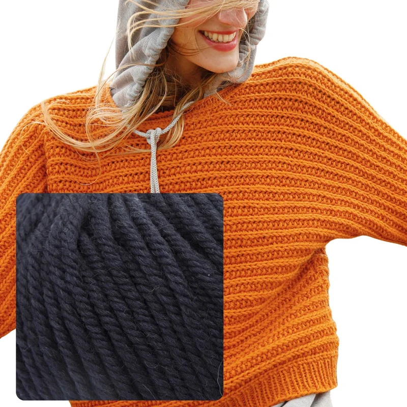 Quer gestrickter Pullover