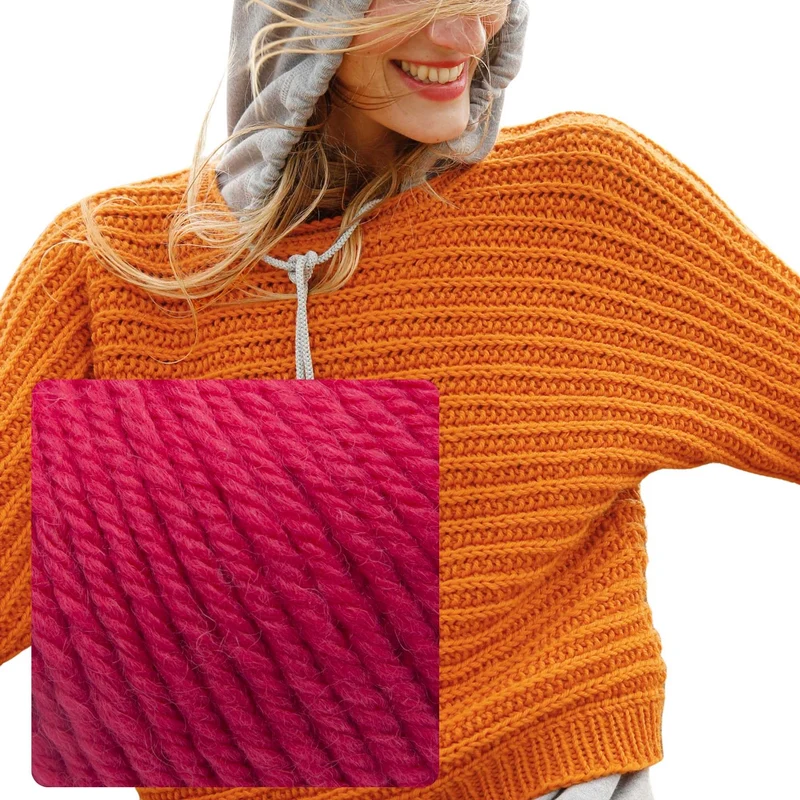 Quer gestrickter Pullover