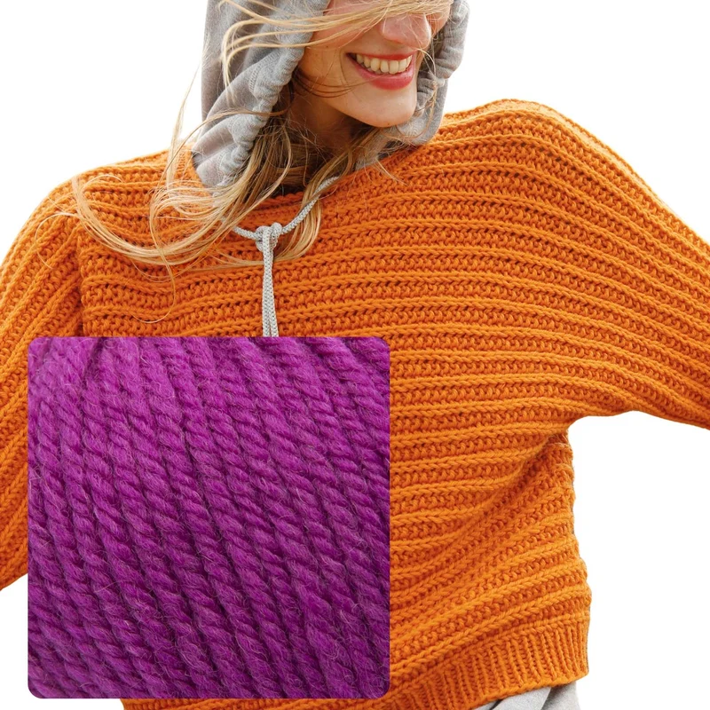 Quer gestrickter Pullover