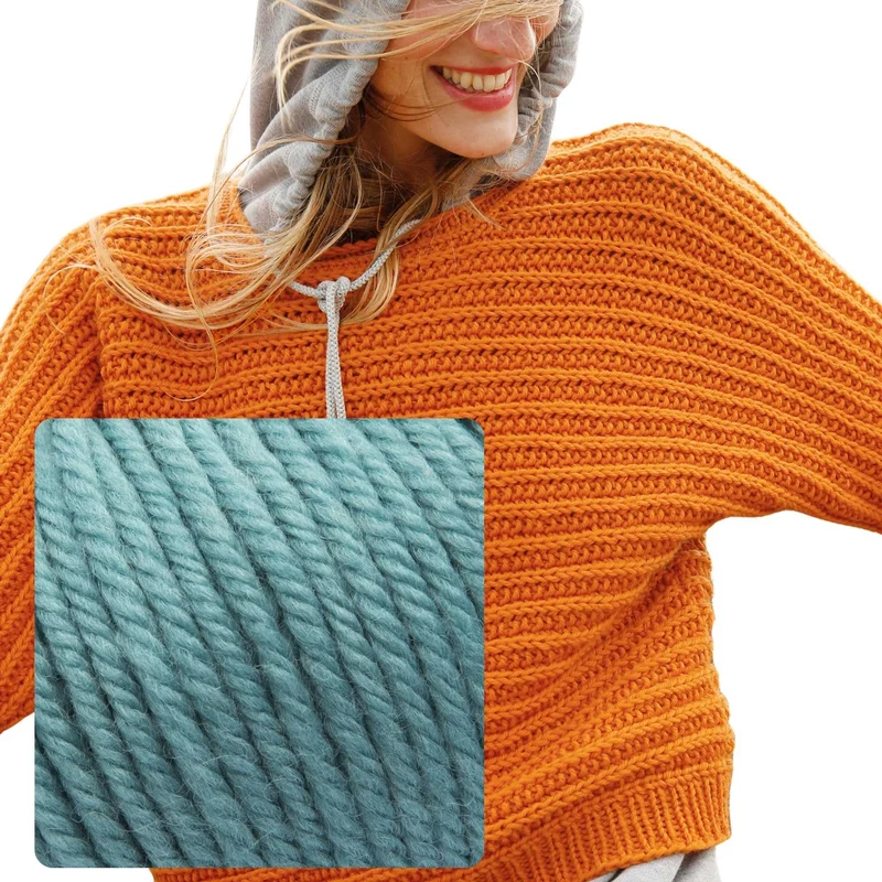 Quer gestrickter Pullover