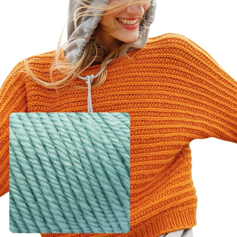 Quer gestrickter Pullover
