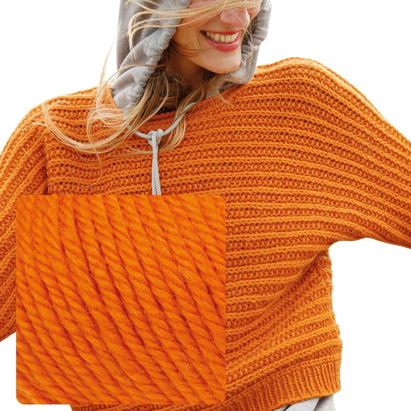 Quer gestrickter Pullover