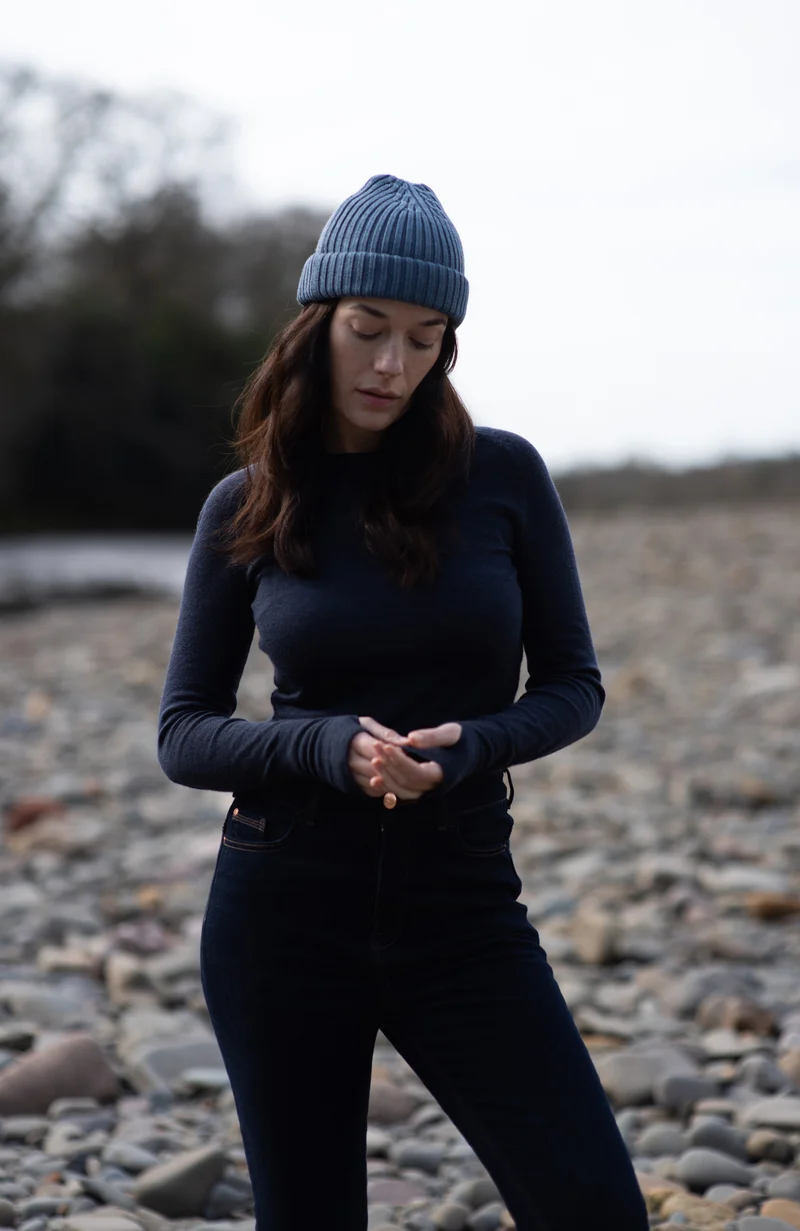 Mittelschweres Merino-Activewear-Trainingsoberteil für Damen