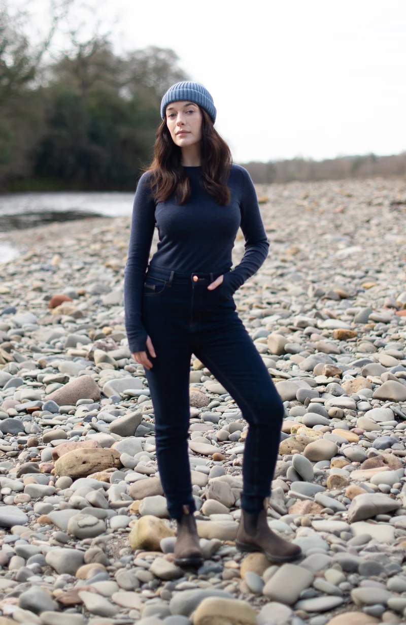 Mittelschweres Merino-Activewear-Trainingsoberteil für Damen