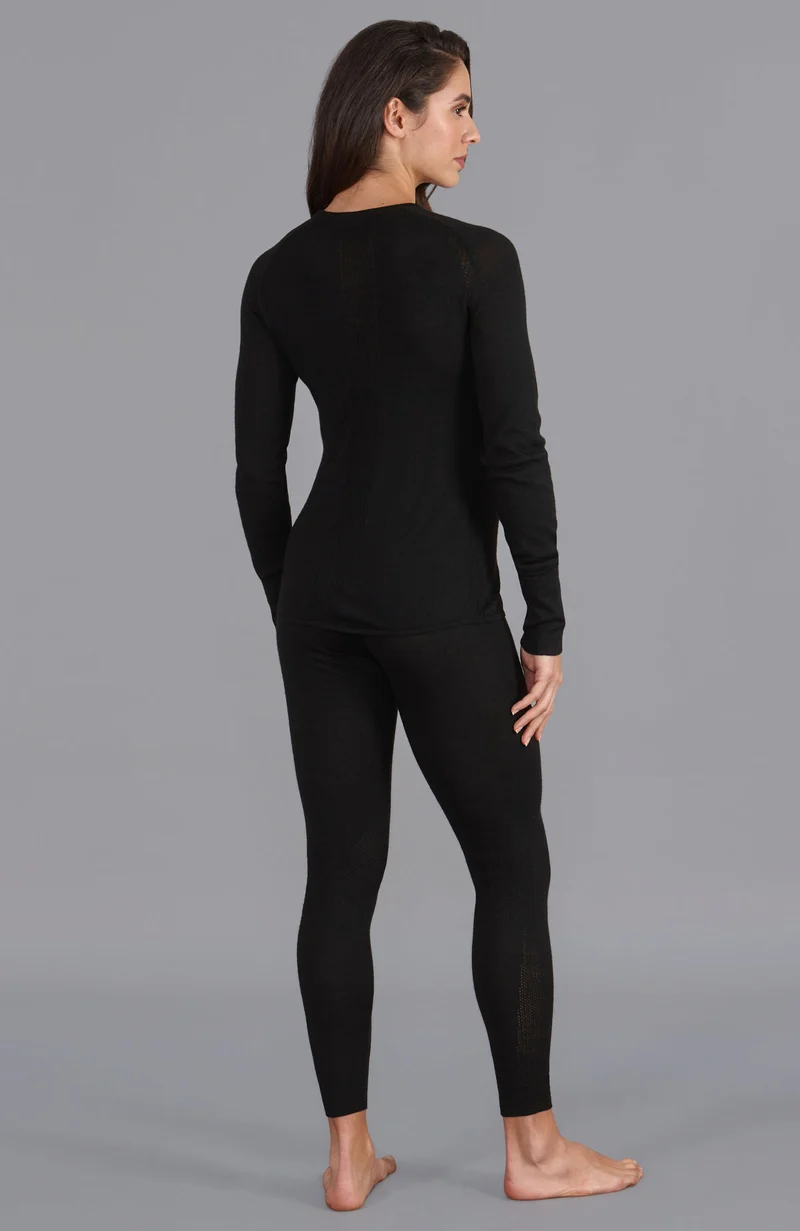 Mittelschweres Merino-Activewear-Trainingsoberteil für Damen