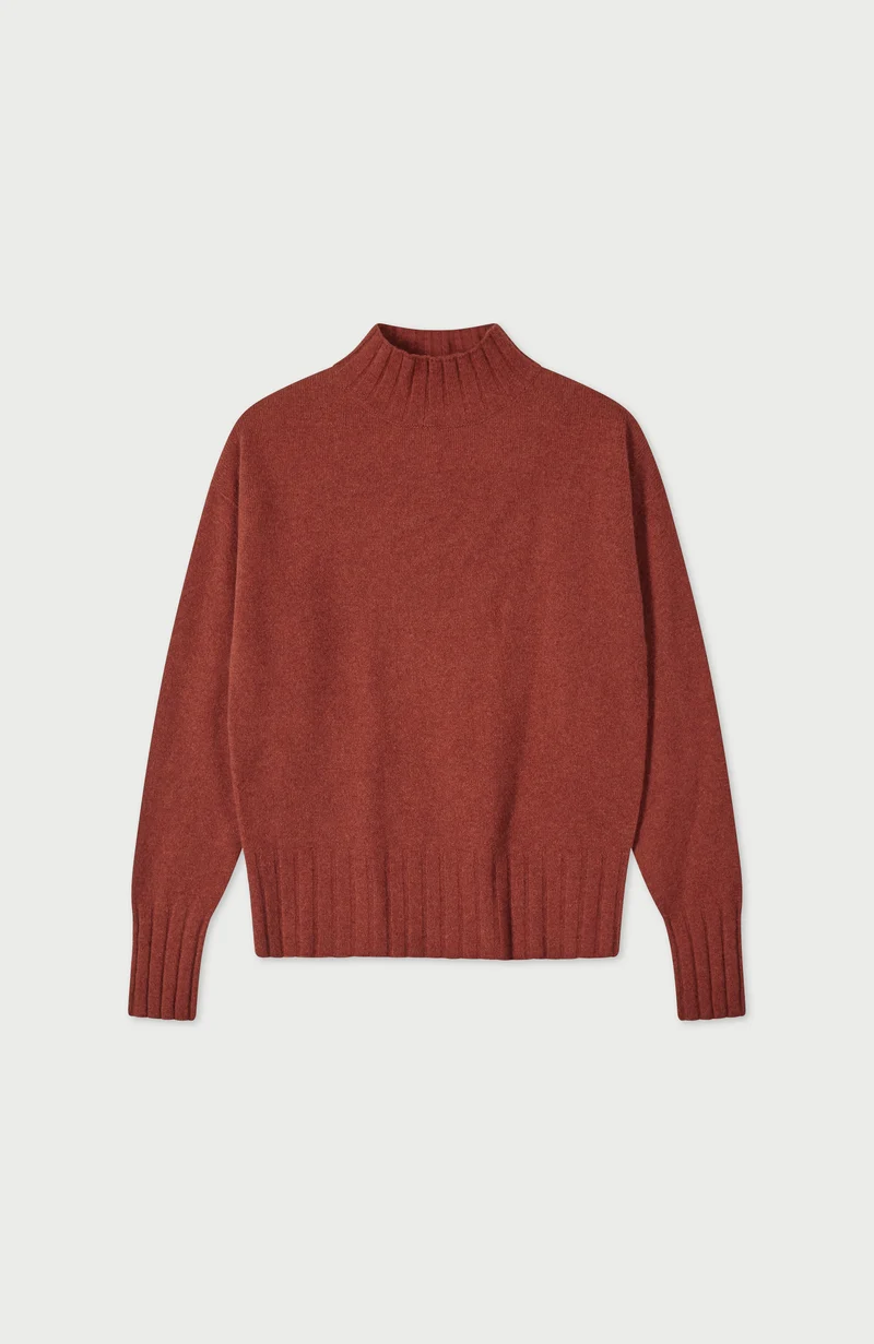 Damenpullover aus 100 % Lammwolle mit Kragen