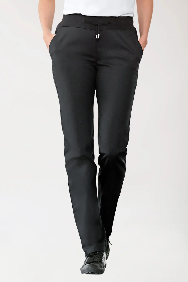 Hose für Damen Strickbund Schwarz