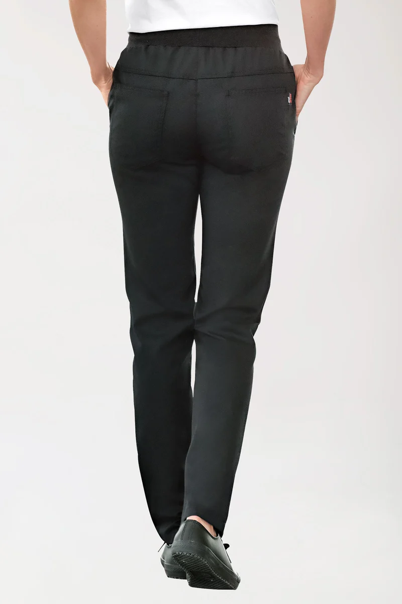 Hose für Damen Strickbund Schwarz