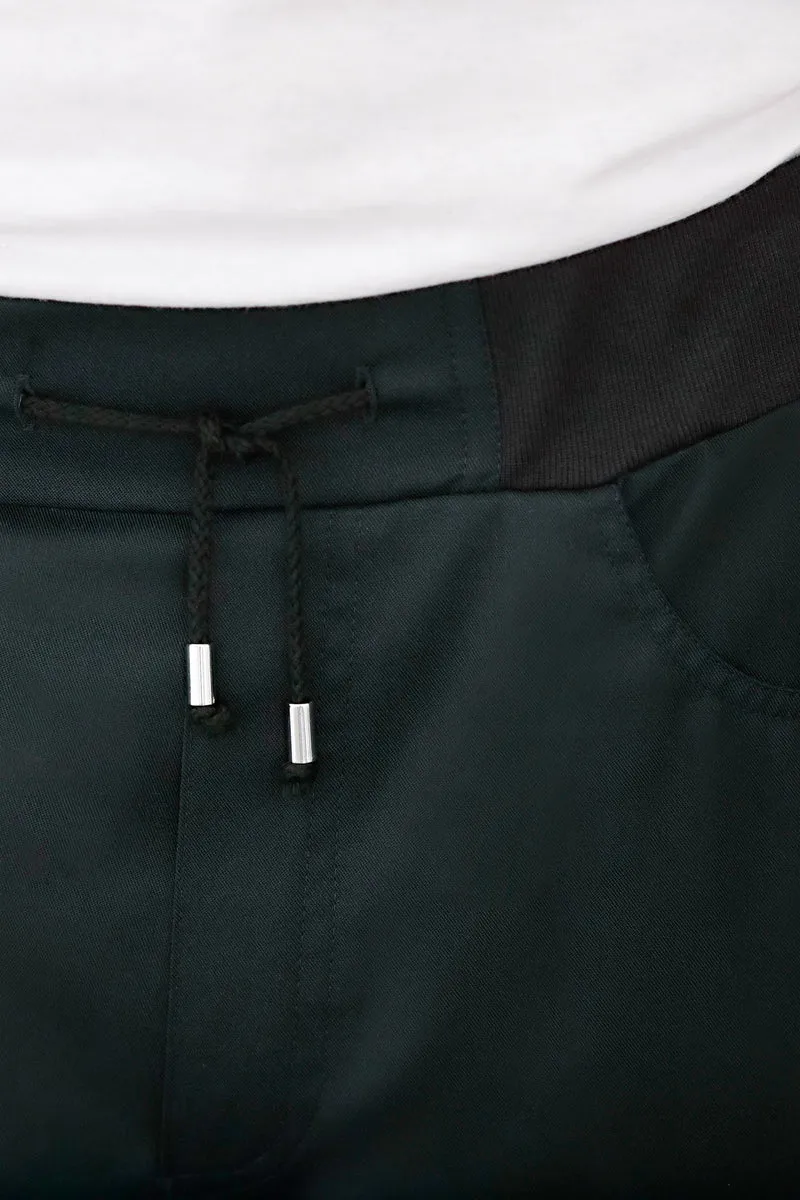 Hose für Damen Strickbund Schwarz