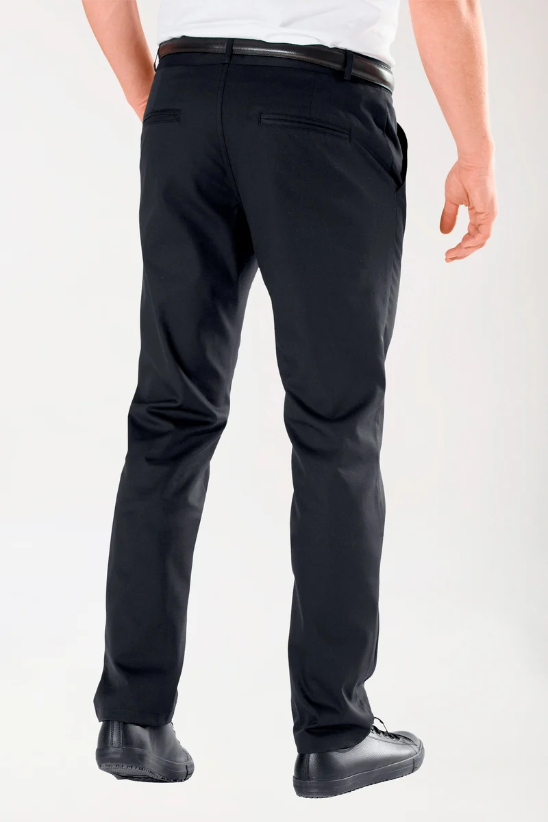 Gastro Stretch Hose Herren - Chino Style schwarz