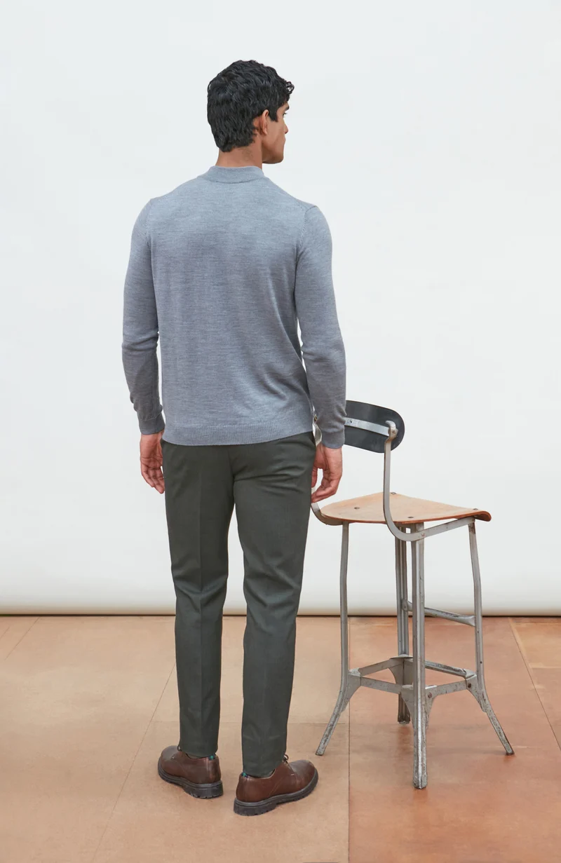 Rollkragenpullover aus extrafeiner Merinowolle für Herren