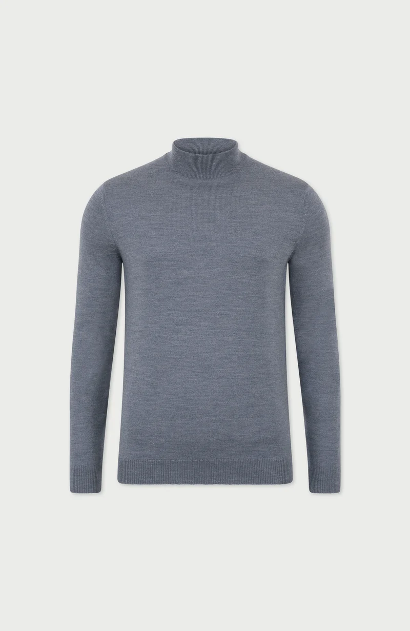 Rollkragenpullover aus extrafeiner Merinowolle für Herren