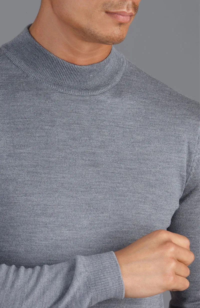 Rollkragenpullover aus extrafeiner Merinowolle für Herren