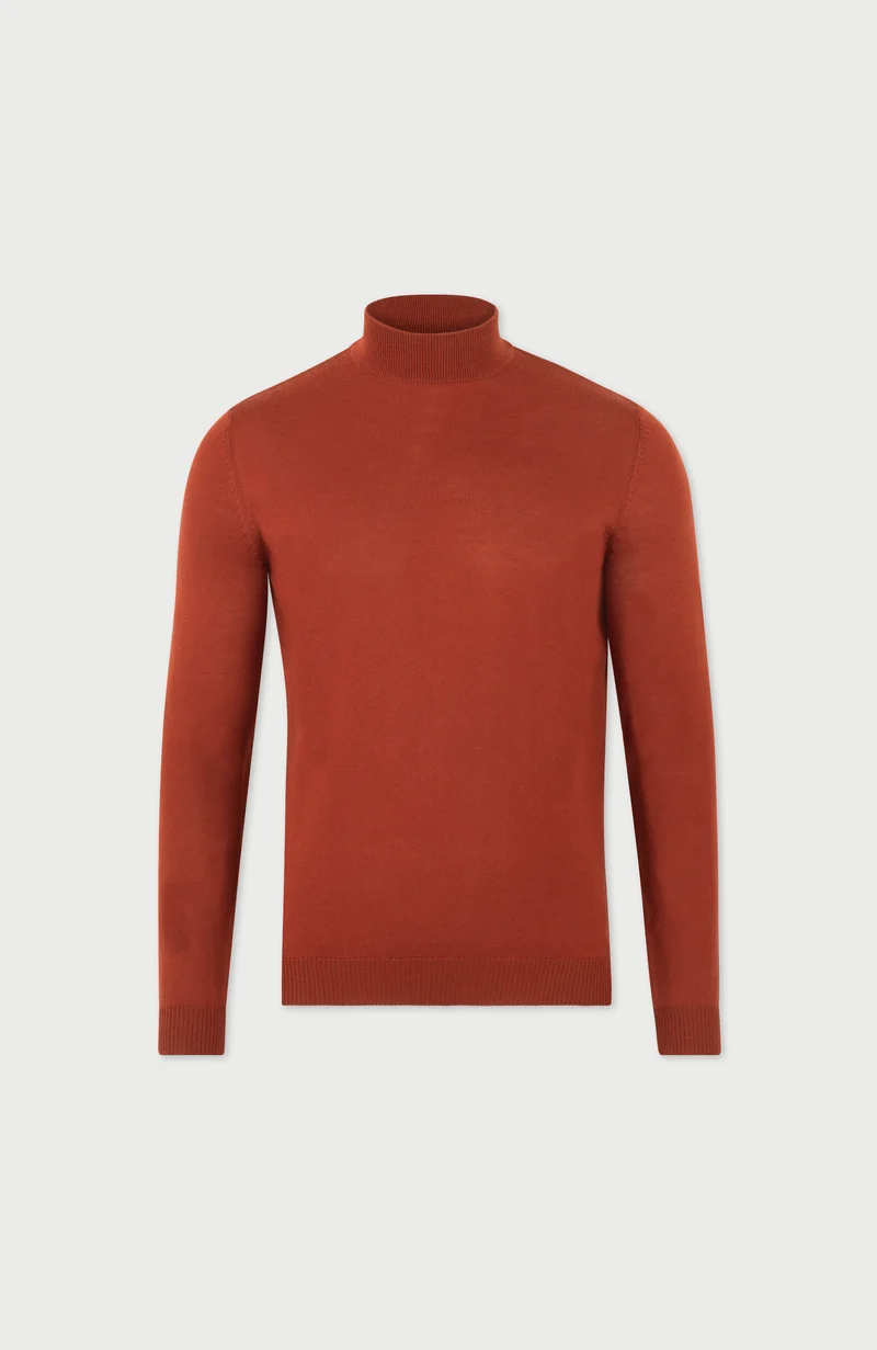 Rollkragenpullover aus extrafeiner Merinowolle für Herren