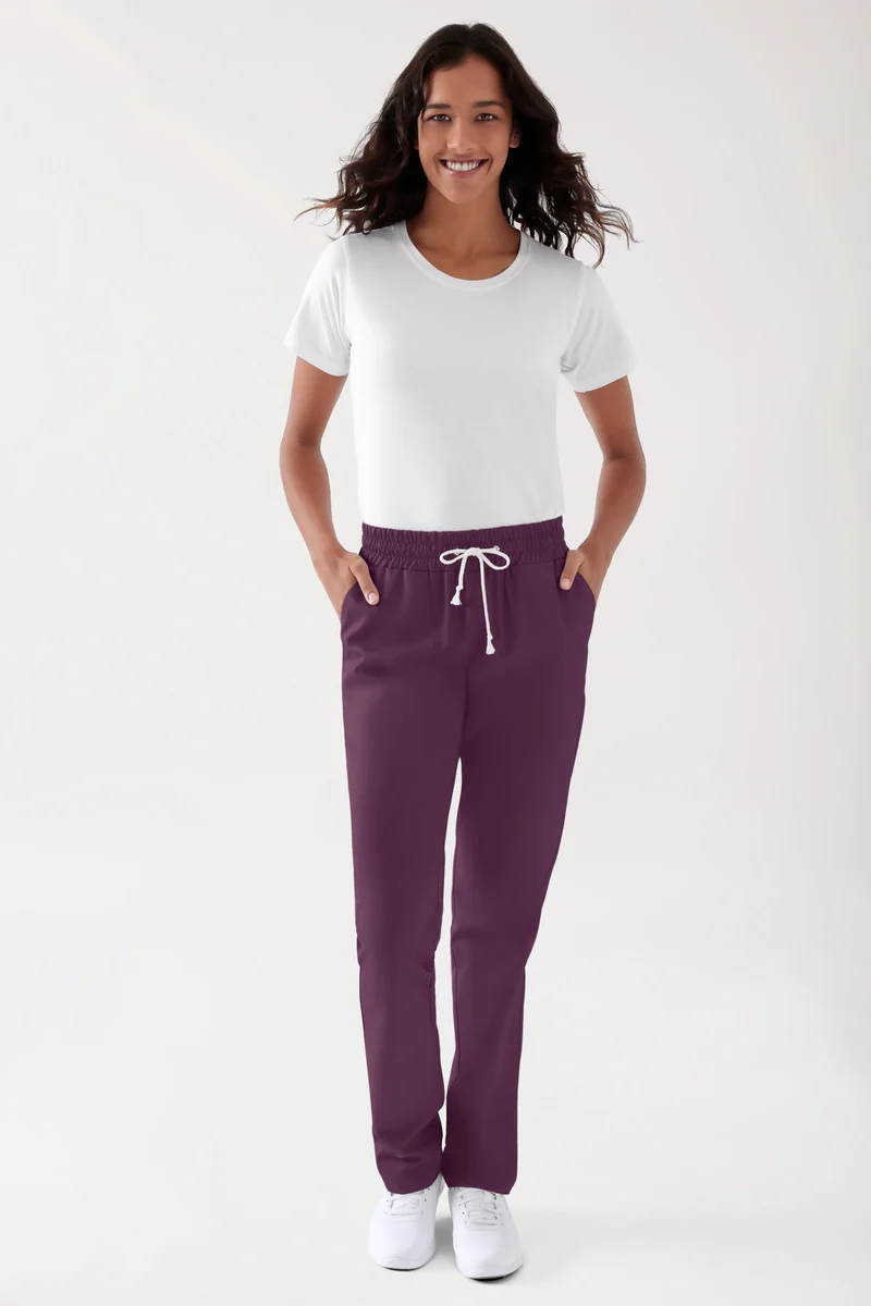 TENCEL™ Hose Unisex - Rundumgummibund black berry