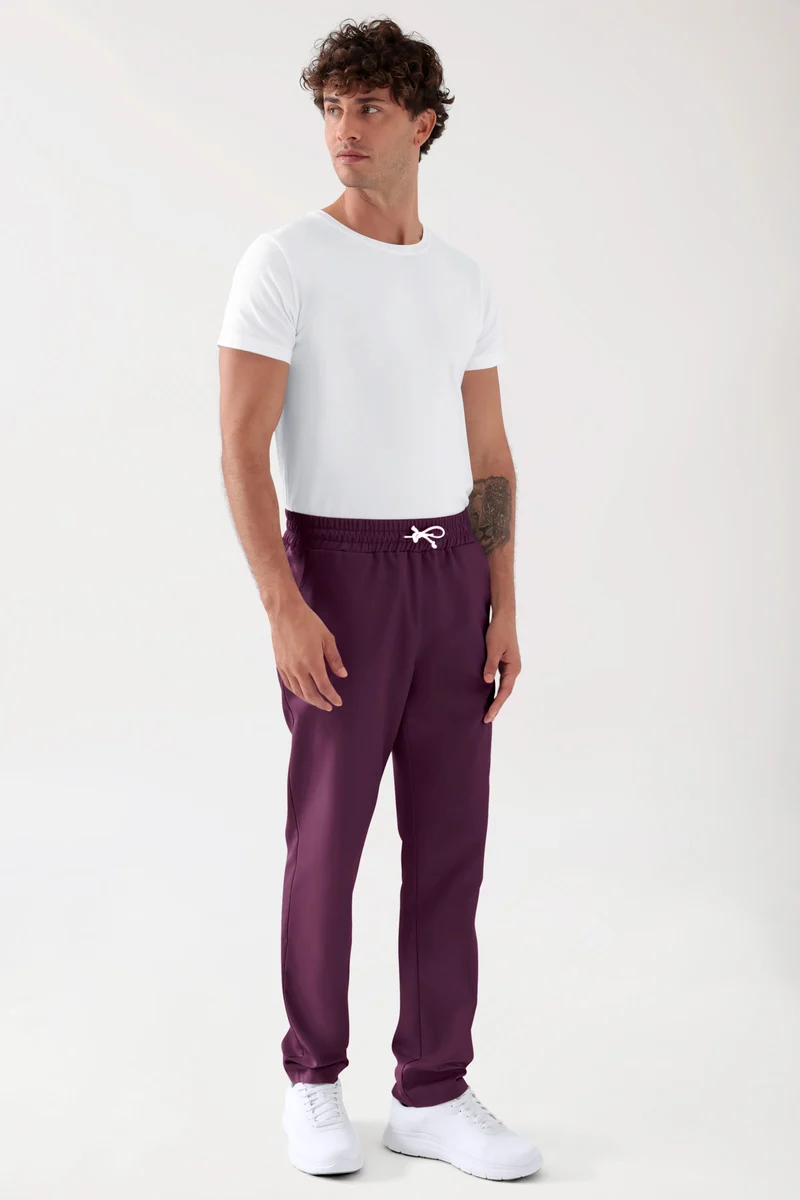 TENCEL™ Hose Unisex - Rundumgummibund black berry