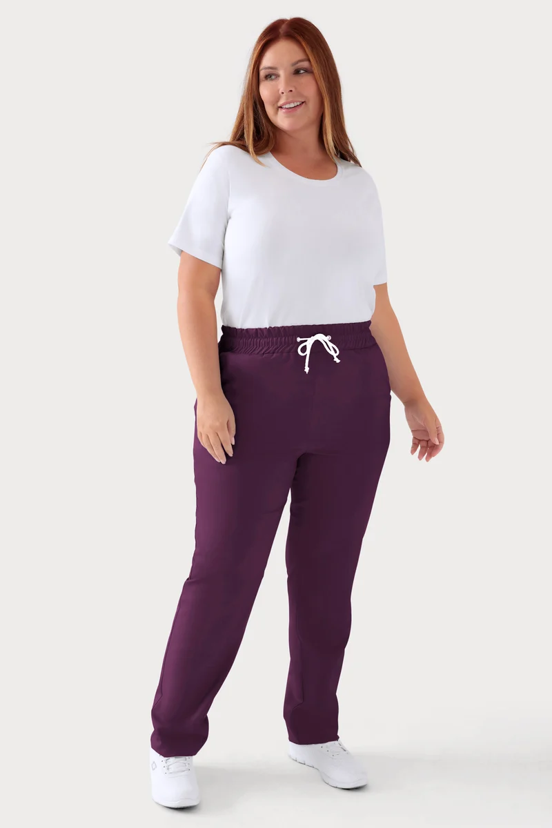 TENCEL™ Hose Unisex - Rundumgummibund black berry