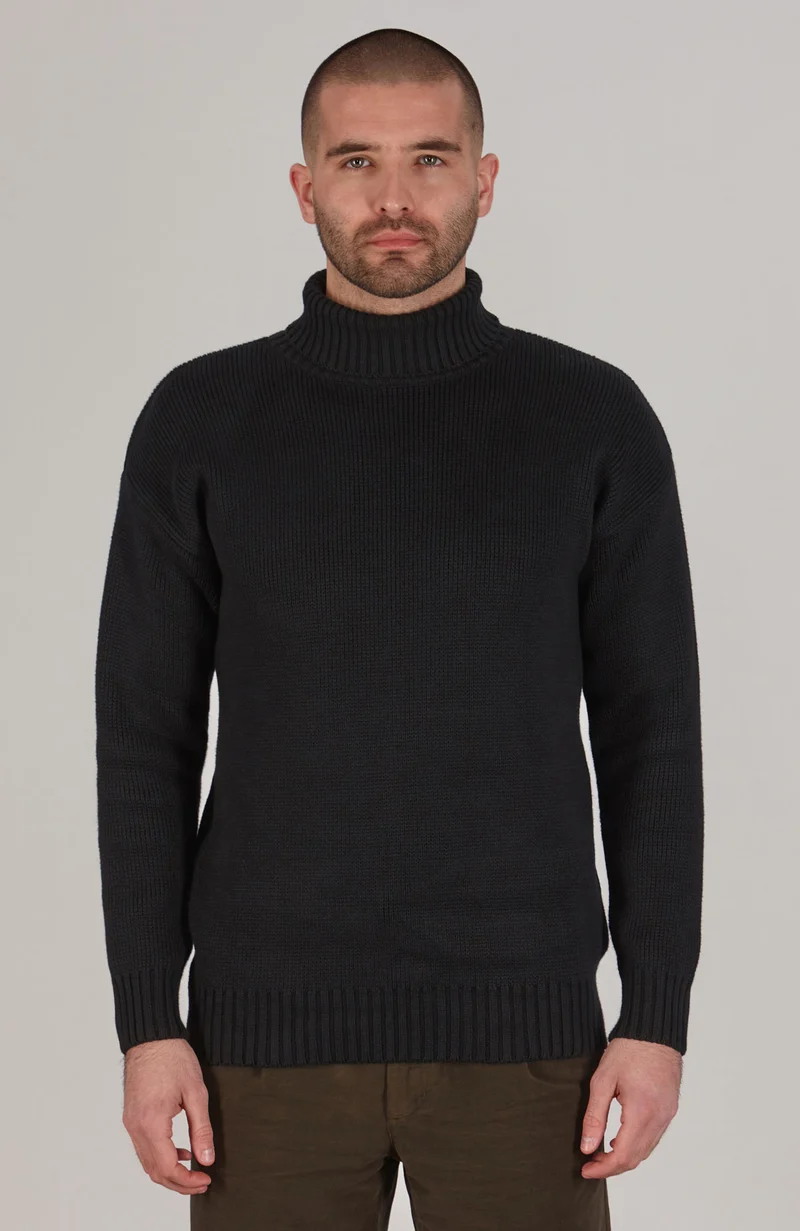 Herren-Rollkragenpullover „Submariner“ aus 100 % Baumwolle