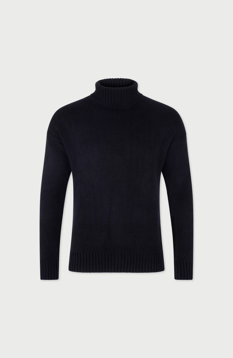 Herren-Rollkragenpullover „Submariner“ aus 100 % Baumwolle