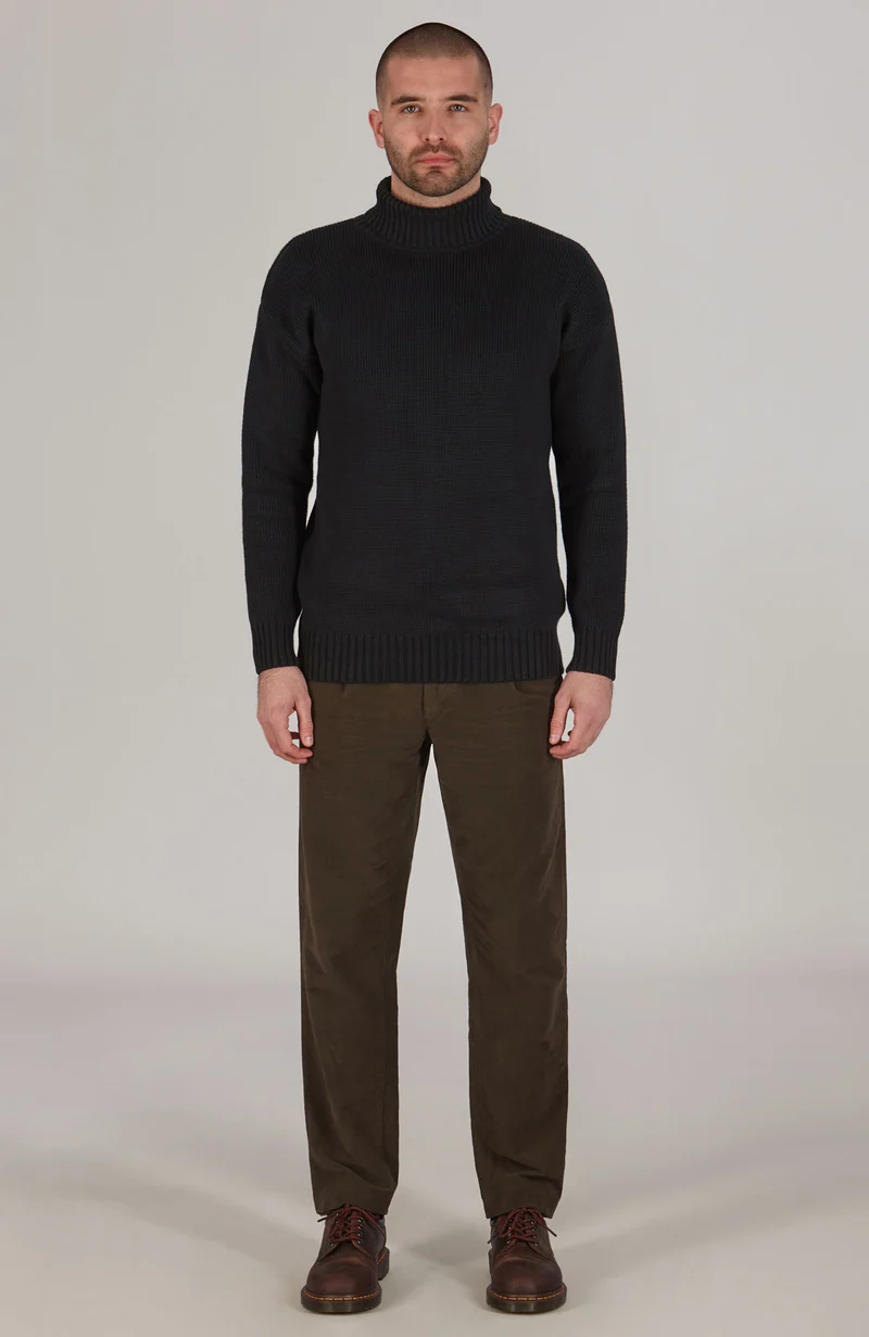 Herren-Rollkragenpullover „Submariner“ aus 100 % Baumwolle