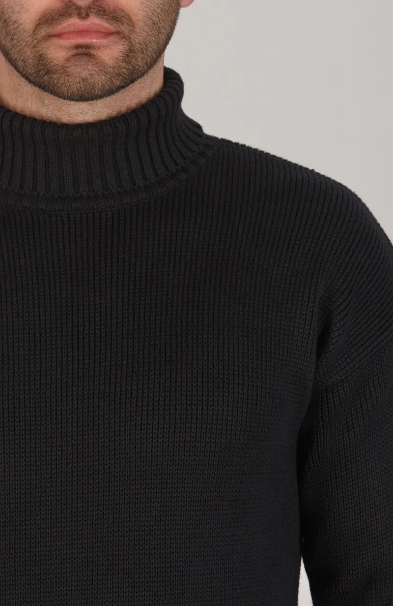 Herren-Rollkragenpullover „Submariner“ aus 100 % Baumwolle