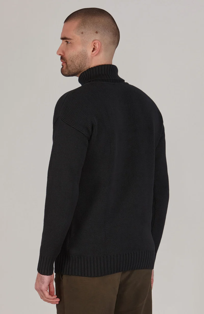 Herren-Rollkragenpullover „Submariner“ aus 100 % Baumwolle