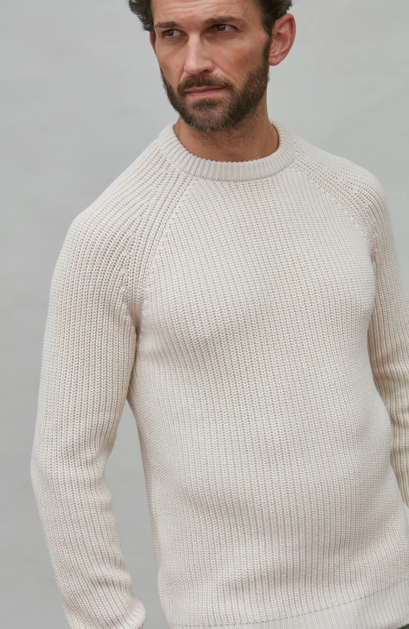 Herren-Pullover aus 100 % Fischer-Rippstrick-Baumwolle