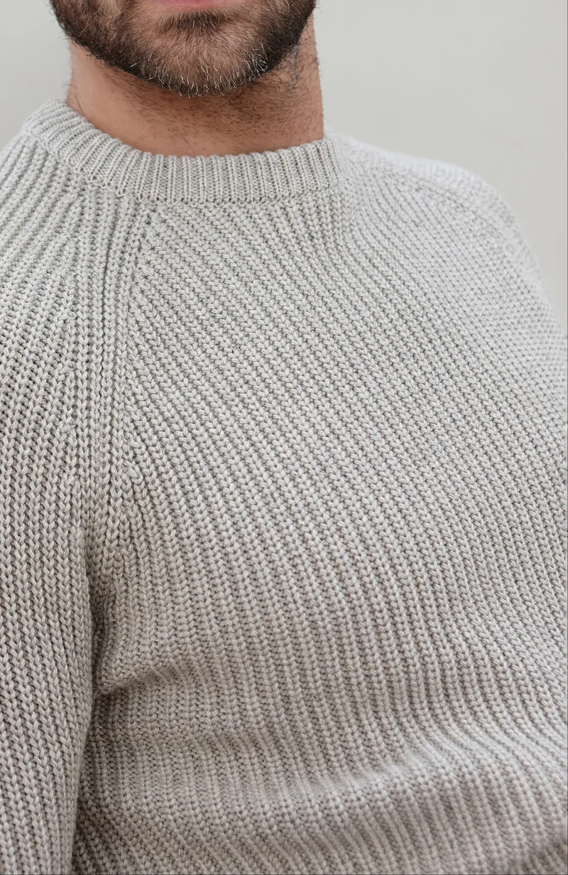 Herren-Pullover aus 100 % Fischer-Rippstrick-Baumwolle