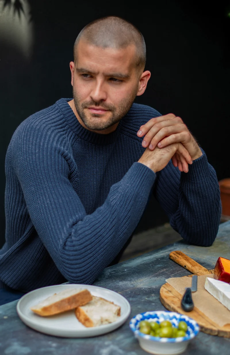 Herren-Pullover aus 100 % Fischer-Rippstrick-Baumwolle