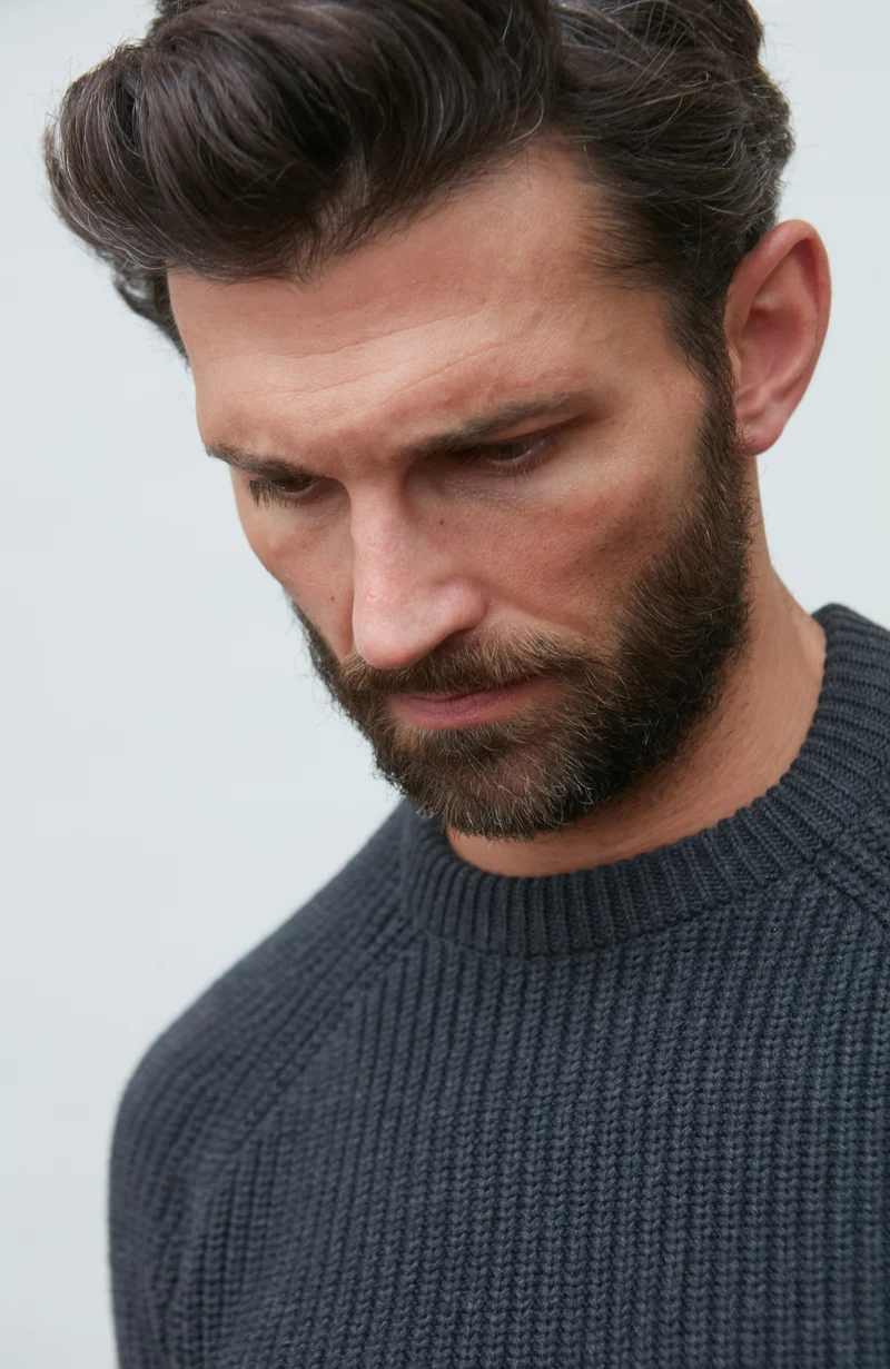 Herren-Pullover aus 100 % Fischer-Rippstrick-Baumwolle