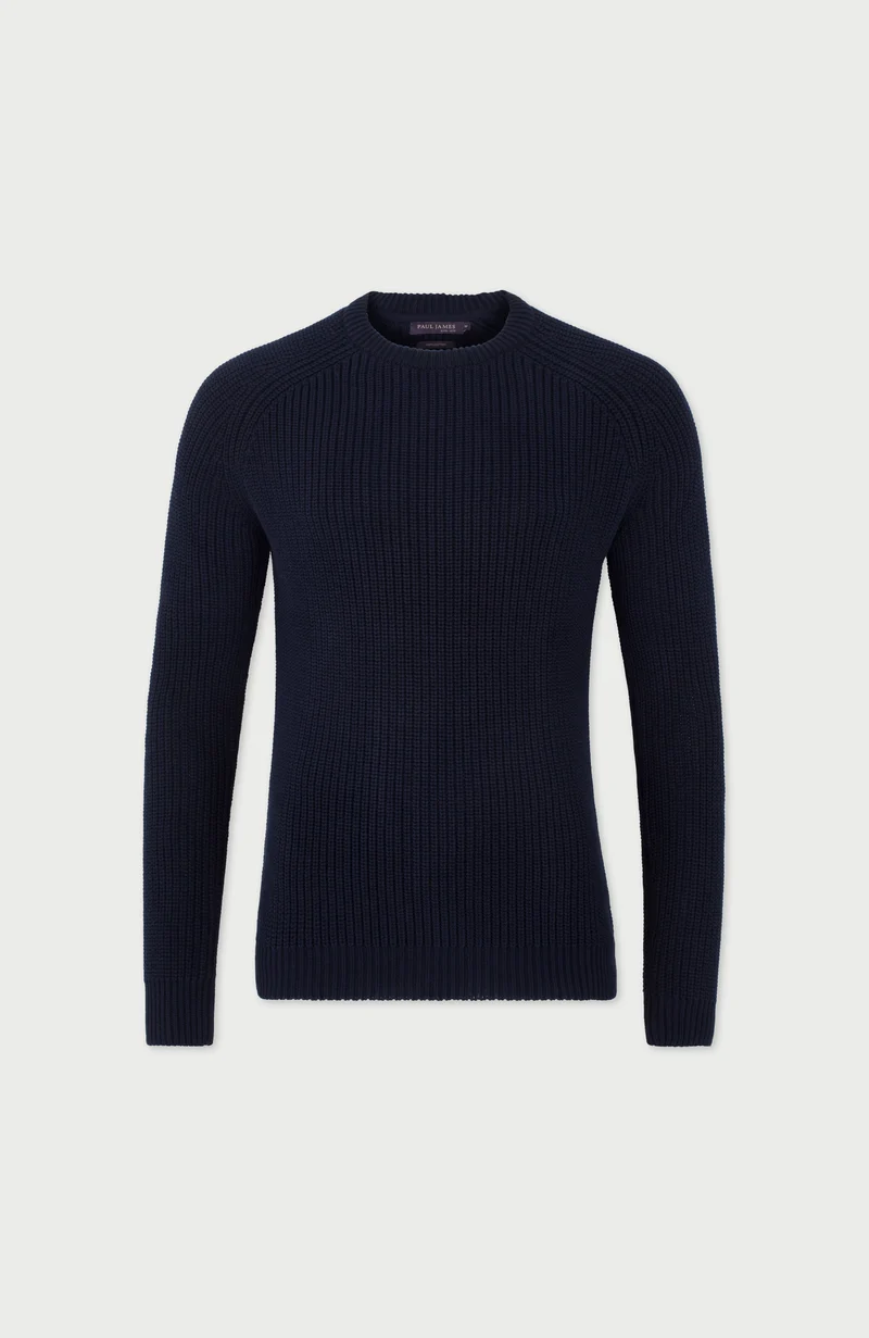 Herren-Pullover aus 100 % Fischer-Rippstrick-Baumwolle