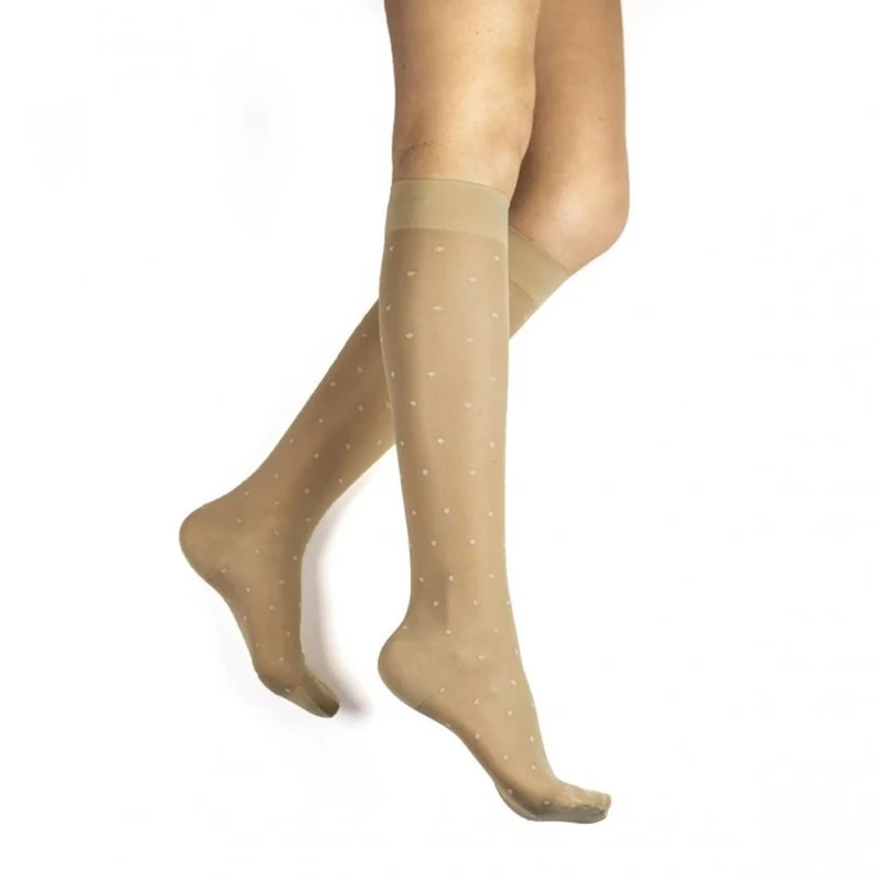Rejuva® Sheer Dot Women's Knee High 15-20 mmHg