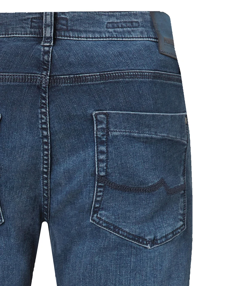 PIONEER - ERIC, Herren Jeans, Straight Fit, Mid-Waist, Blue/ Black Used Buffies