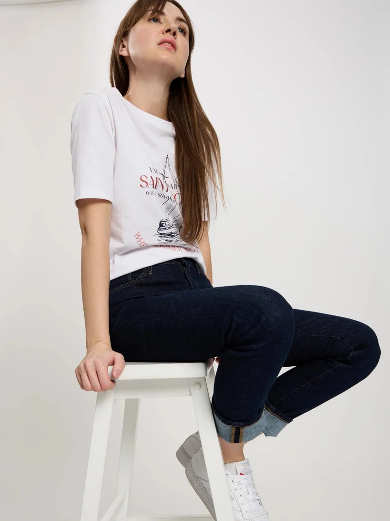 CROSS JEANS - ANYA Jeans, Slim Fit, High-Waist, Deep Blue