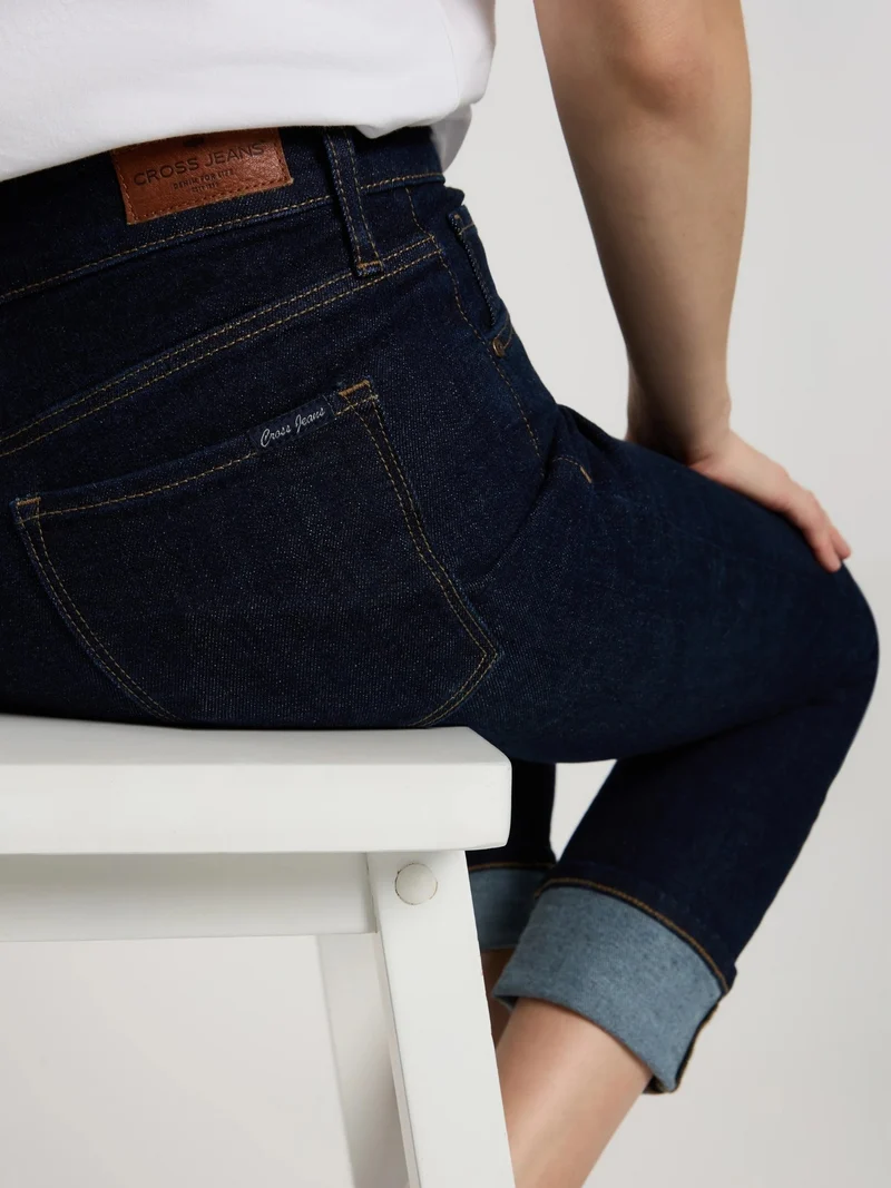 CROSS JEANS - ANYA Jeans, Slim Fit, High-Waist, Deep Blue