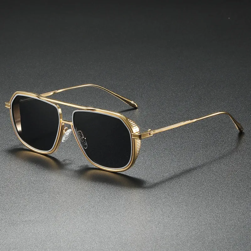 Herren Sonnenbrille Designer Luxus Männer Vintage Brille Pilotenbrille UV400