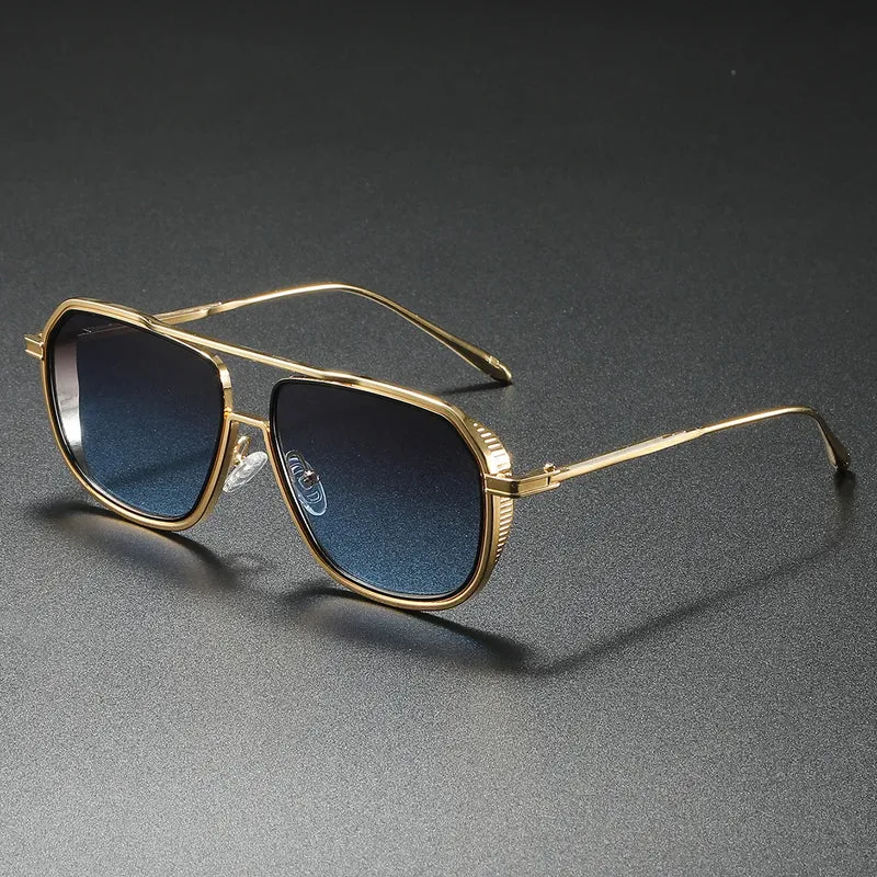 Herren Sonnenbrille Designer Luxus Männer Vintage Brille Pilotenbrille UV400