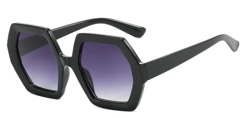 Damen Sonnenbrille Designer Luxus Brille Runde Übergröße Gläser Vintage UV400
