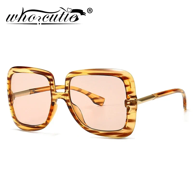 Damen Sonnenbrille Designer Luxus Brille Runde Übergröße Gläser Vintage UV400